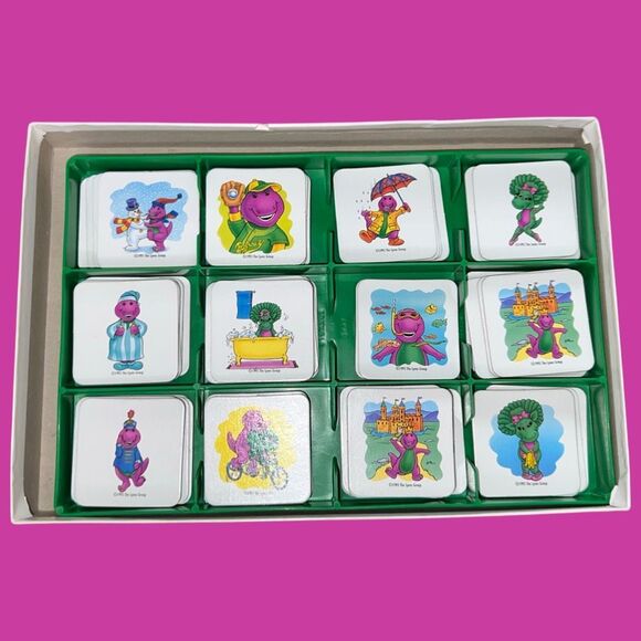 Vintage 1997 Barney Memory Game Milton Bradley Your First Memory Ages 3 To 6 - Picture 5 of 5
